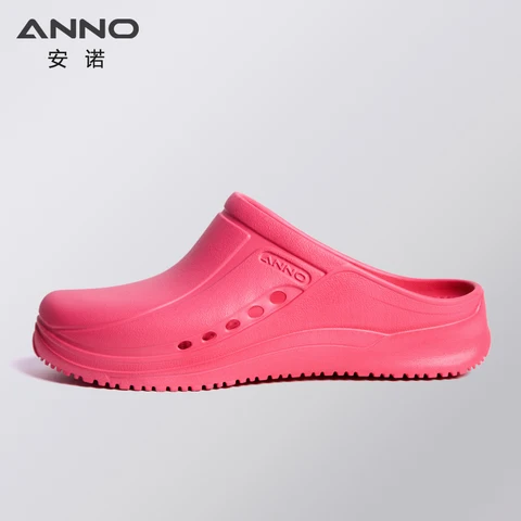 Мягкие дышащие туфли ANNO для женщин и мужчин светильник Нескользящие шлепанцы для медсестер, плоская подошва, для больницы и кухни