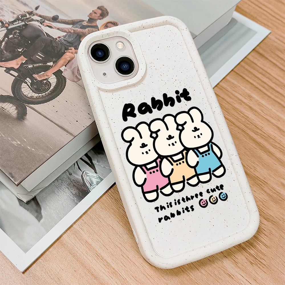 

Cartoon Cute Rabbit Phone Case For iPhone 14 Plus 12 ProMax Cases For iPhone 12Pro 11 Pro XR XS Max TPU Degradation Cover Fundas