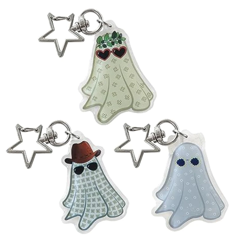 

MXME Halloween Specter Phone Pendant Accessories Package Decoration Keychain