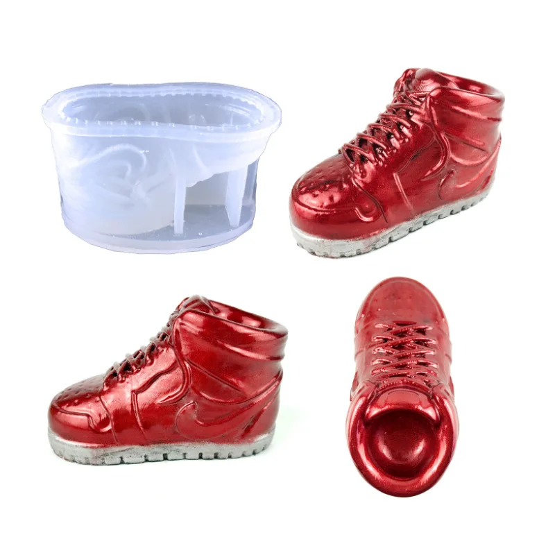 3D Basketball Shoes Silicone Molds DIY Chocolate Plaster Candle Resin Molds Desktop Decorative Crafts Epoxy Resin Molds