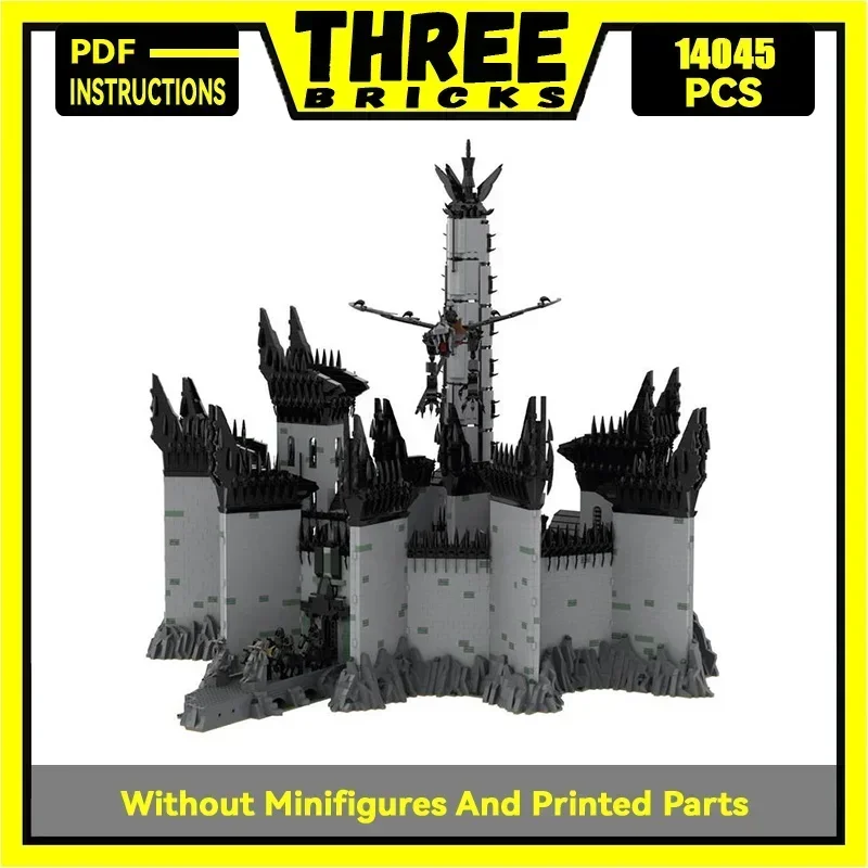 Волшебные кольца модель фильма Moc строительные кирпичи UCS Minas Morgul технология