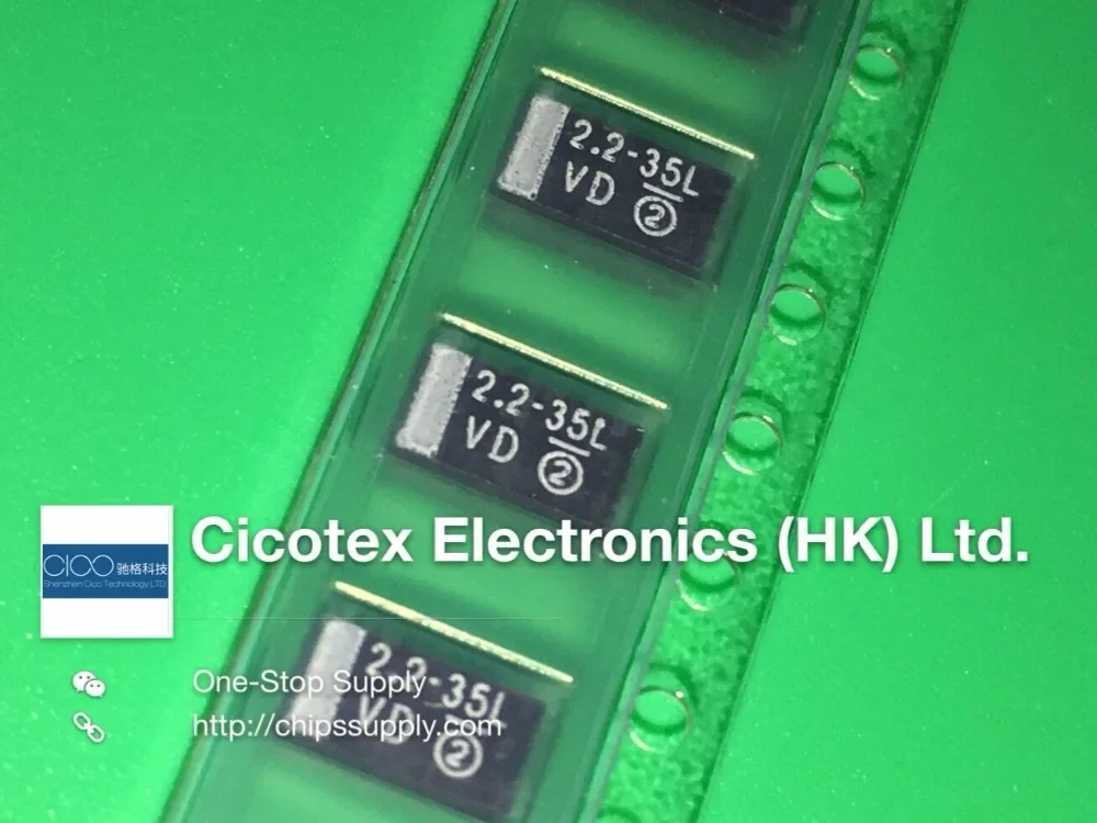 30 шт./лот 293D225X9035C2TE3 конденсатор SMD-C CAP TANT 2 мкФ 35 В 10% 2312 2-35 л постоянного тока