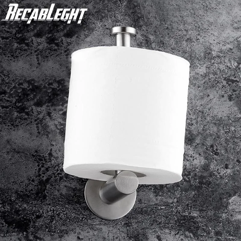 

Recablegh Toilet Paper Holder Stainless Steel Wall-Mounted Durable Bathroom Tissue Holder Toilet Paper Dispenser Saving Room