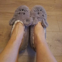 house slipper women winter anti skid grip indoor fur contton warm plush home fluffy lazy female mouse ears embroidery fuzzy shoe