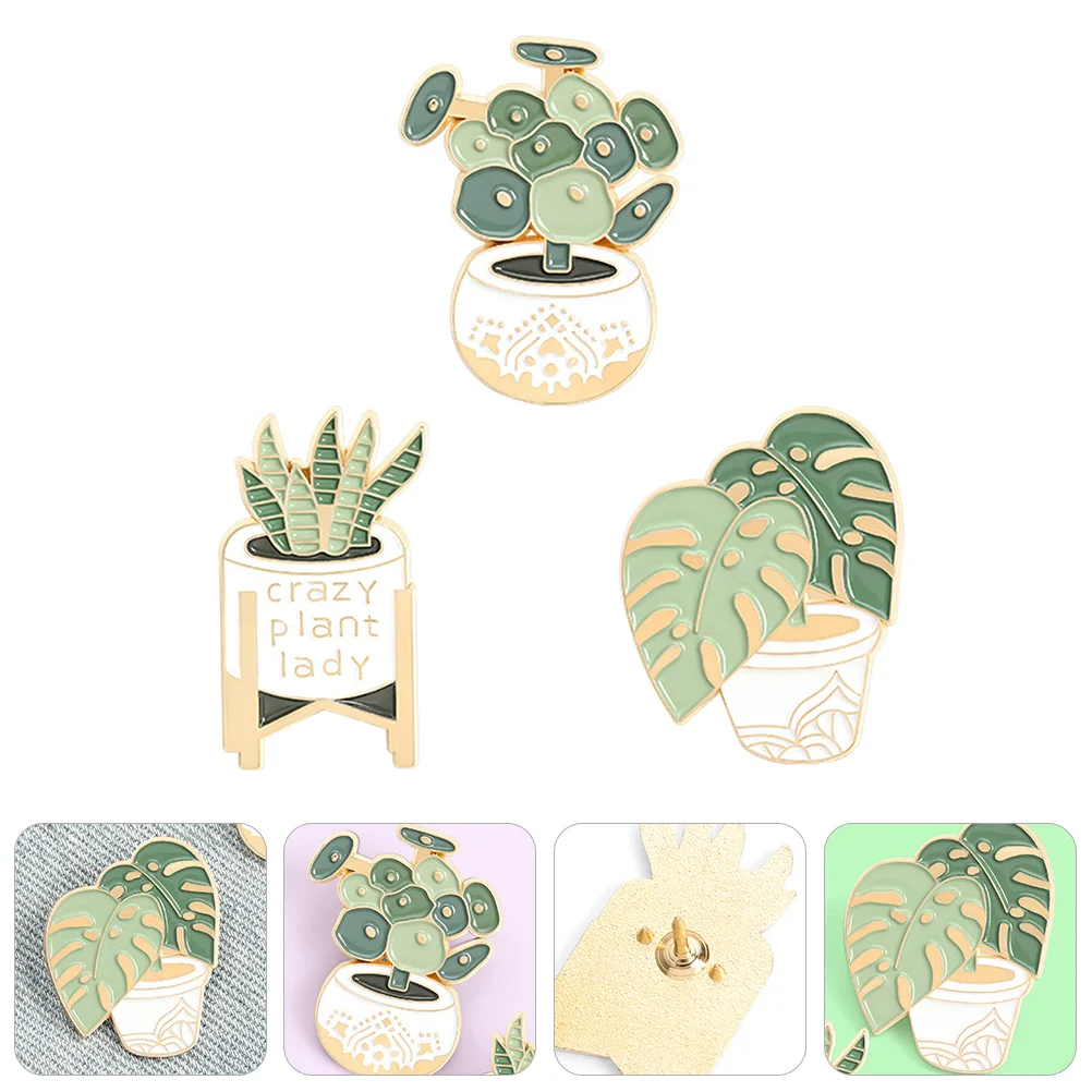 

Potted Brooch Cartoon Breastpin Badge Clothes Accessory Decorative Stylish Corsage Creative Backpacking Accessories