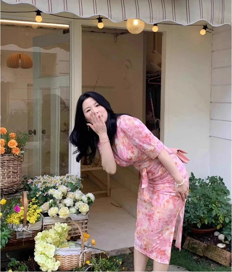 Новое весенне-летнее модное повседневное эластичное брендовое женское платье