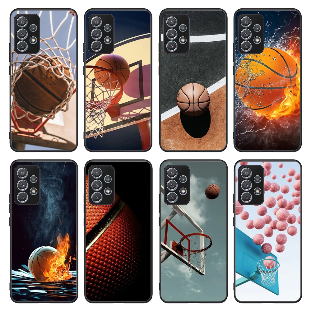 

Basketball basket Ball Phone Case For Samsung Galaxy A10 A20 A21S A31 A40 A41 A42 A50 A51 A52 A70 A71 A72 A03S A32 A22 A82