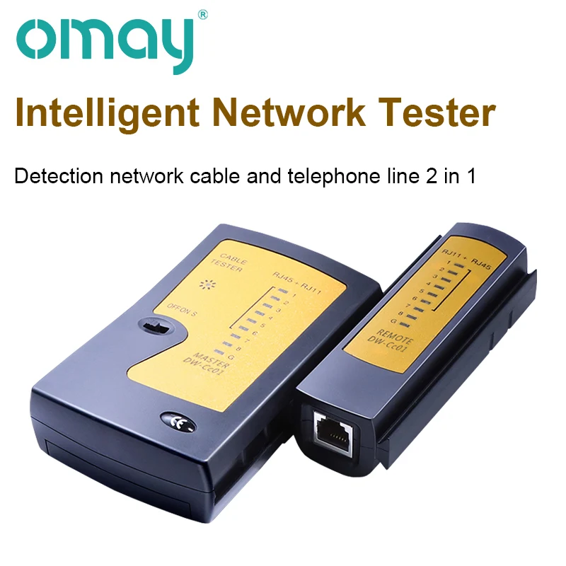 

OMAY Professional Network Cable Tester RJ45 RJ11 RJ12 CAT5 UTP LAN Networking Tool Handheld Wire Telephone Line Detector