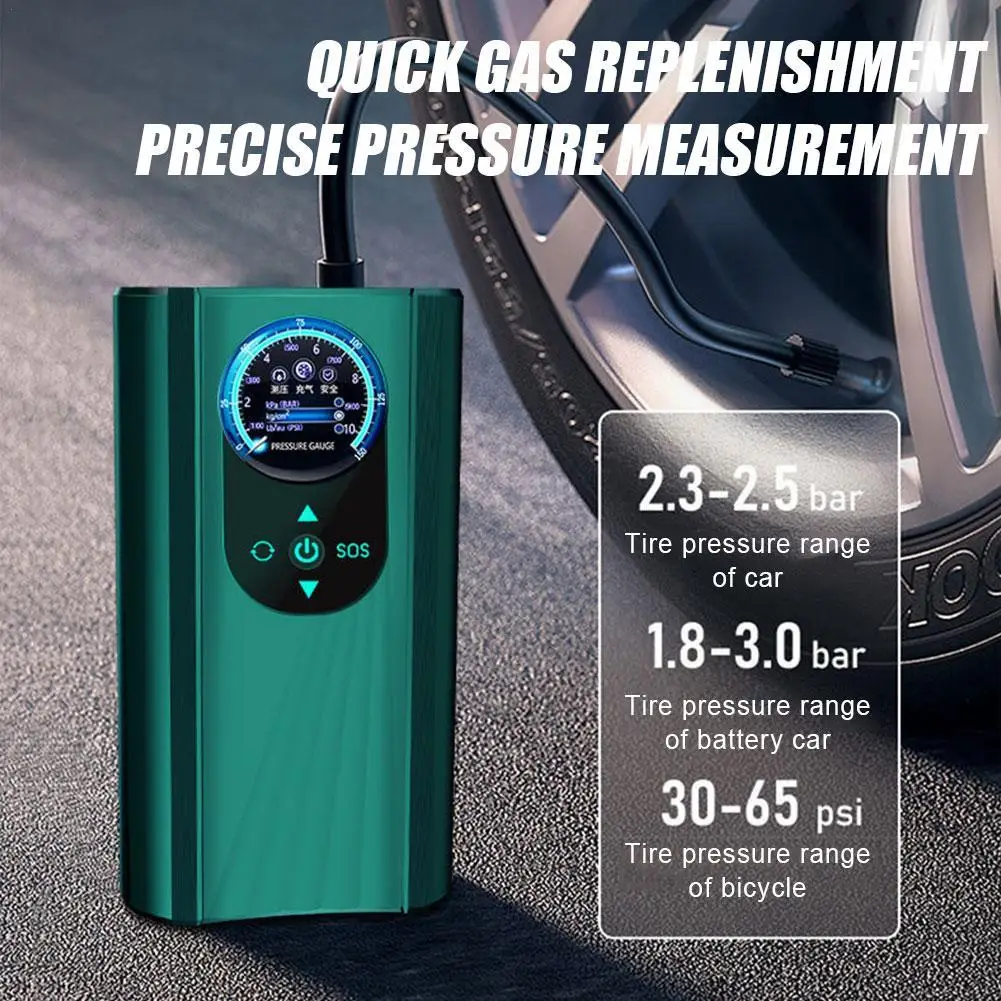 

Car Air Pump Machine 12V Powerful Car Tire Pressure Detection Inflatable Pump Auto Air Inflator Car Air Compressor