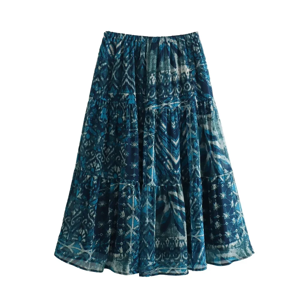 Женский Повседневный комплект Taop &amp Za свободная рубашка с круглым вырезом и юбка