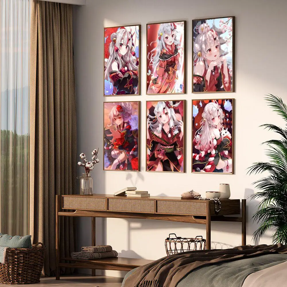 Наклейки с мотивами аниме Nakiri Ayame Hololive Vtube стикеры для гостиной спальни входа