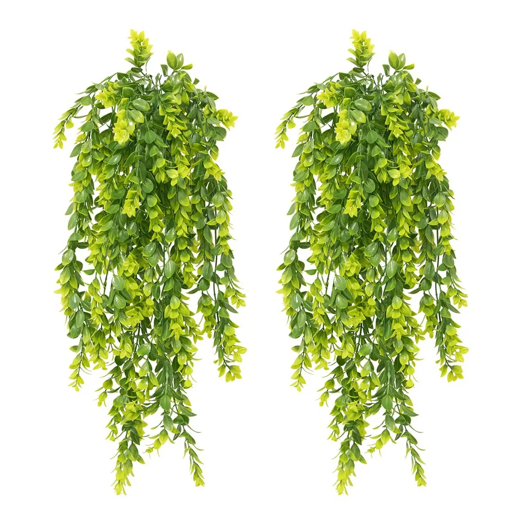 

2Pcs Artificial Hanging Plants, 32in Fake Hanging Plant,Simulation of Dragon Tree Vine Fake Ivy Vine Leaves for Home