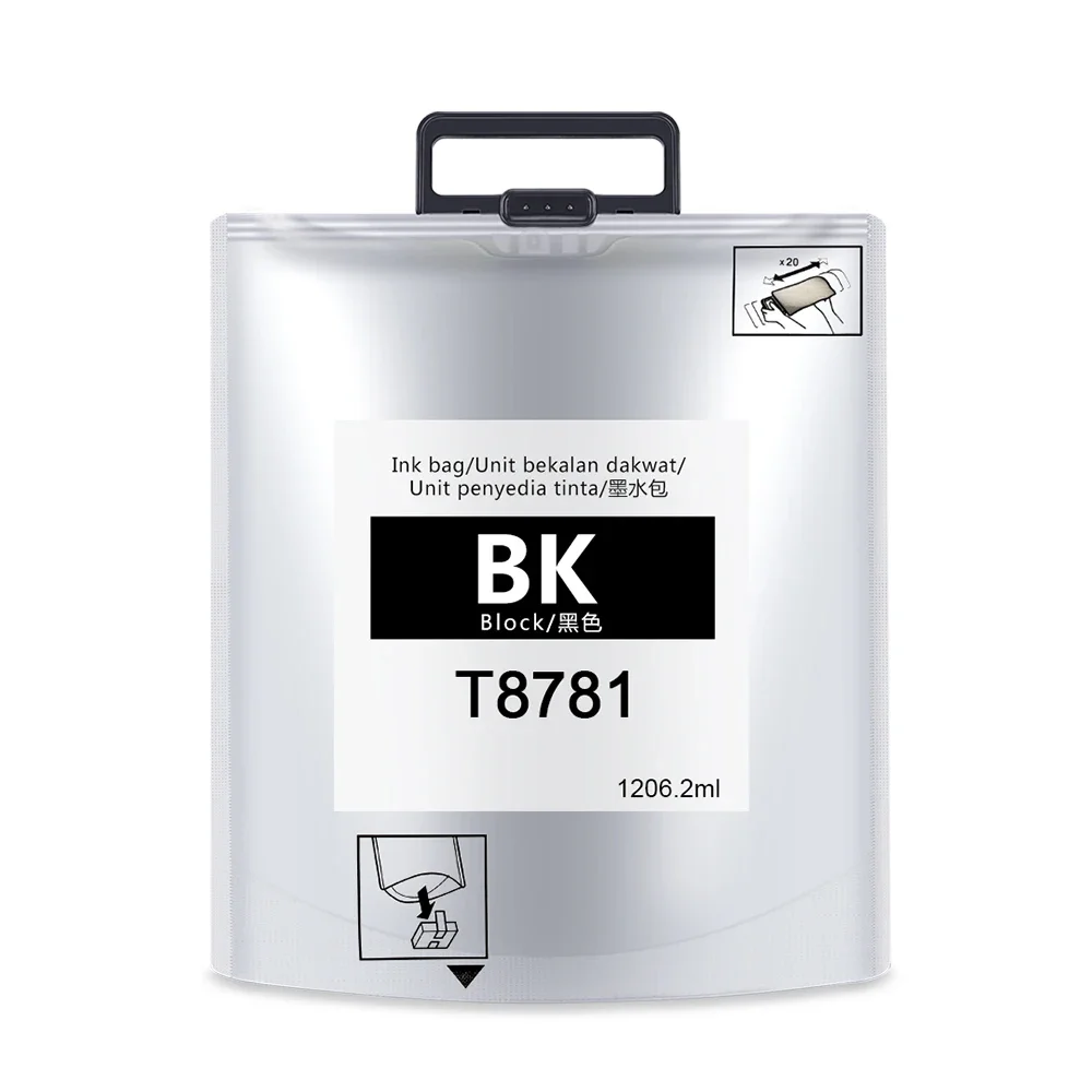 T8781 T878 Черный мешок с пигментными чернилами чипом для Epson WorkForce Pro WF-R5690DTWF WF-R5190DTW