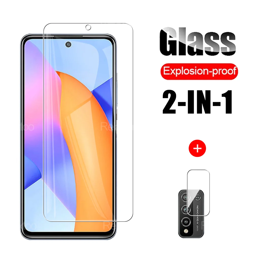 2 в 1 закаленное стекло для переднего объектива для Huawei Honor 10X 10 10i Lite, защита экрана, защитная пленка, Защита камеры для Honor10