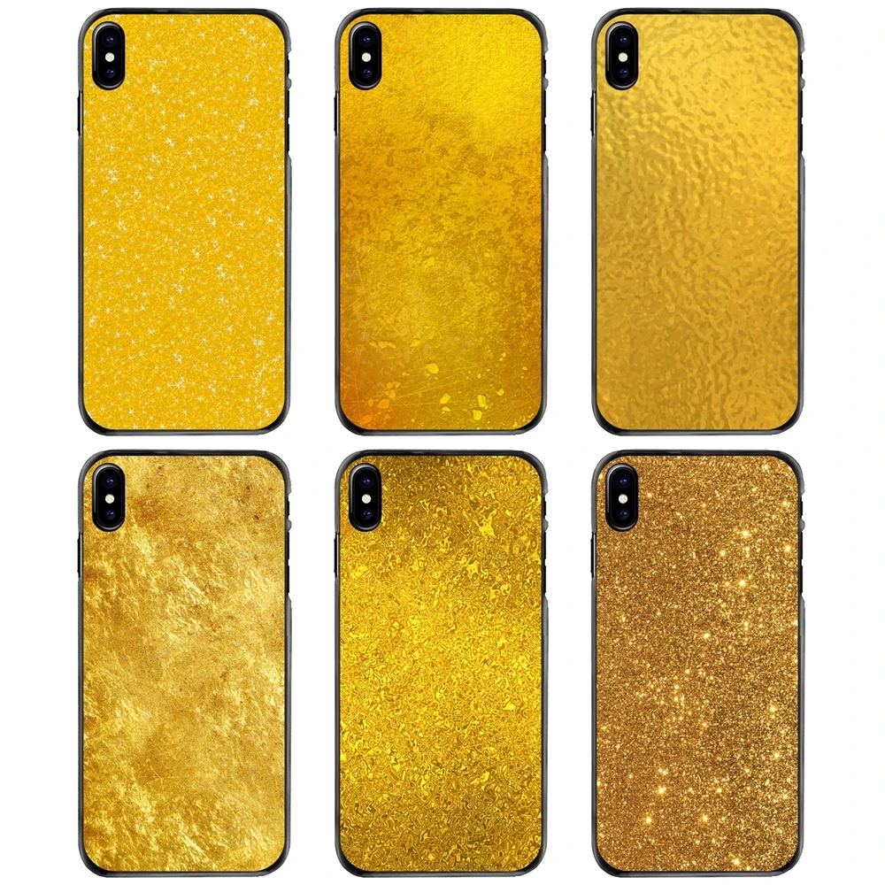 

For Apple iPhone 11 12 13 14 Pro MAX Mini 5 5S SE 6 6S 7 8 Plus 10 X XR XS Hard Phone Shell Case Golden Gold Pattern