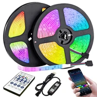 10m 20m led strip lights rgb 5050rgbic ws2812b infrared bluetooth ontroller tv backlight room luces luminous decorate fita lamp