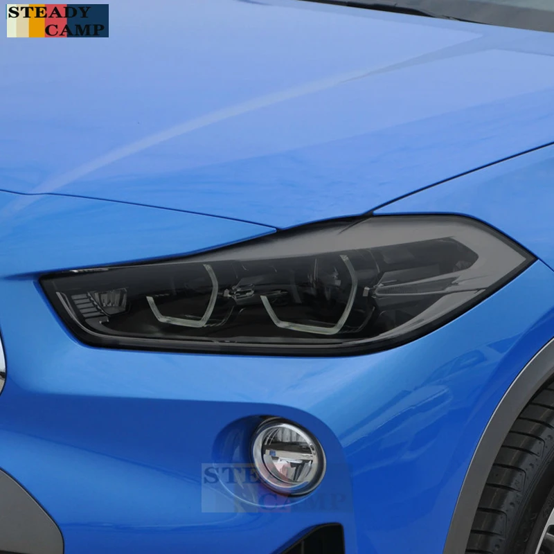 

2 Pcs Car Headlight Protective Film Smoked Black Tint Wrap Vinyl Transparent TPU Sticker For BMW X2 F39 2017-Present Accessories