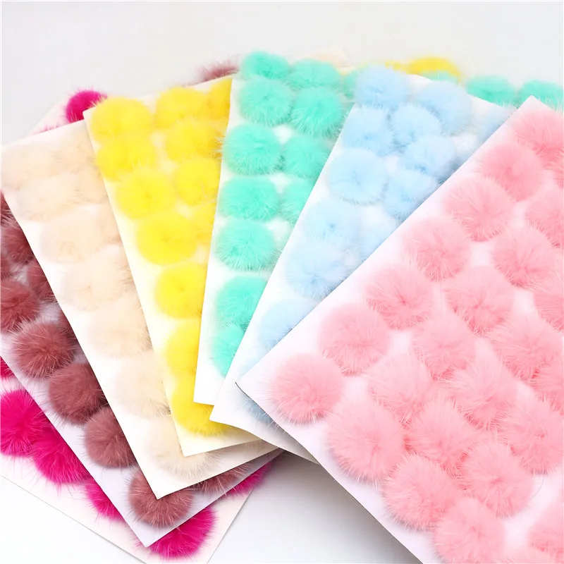 40мм норковые мягкие естественные пушистые помпоны 4см меховые шарики Pom Poms для ювелирных изделий, брелоков, заколок для волос, декора DIY Pompon, ручной работы аксессуаров.