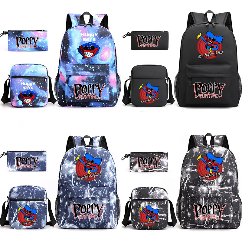 

1-40 Style 2022 New Arrival Huggy Wuggy Game Three-Piece Set Shoulder Bag+Backpack+Pen Bag 3 In 1 For Kids Gift