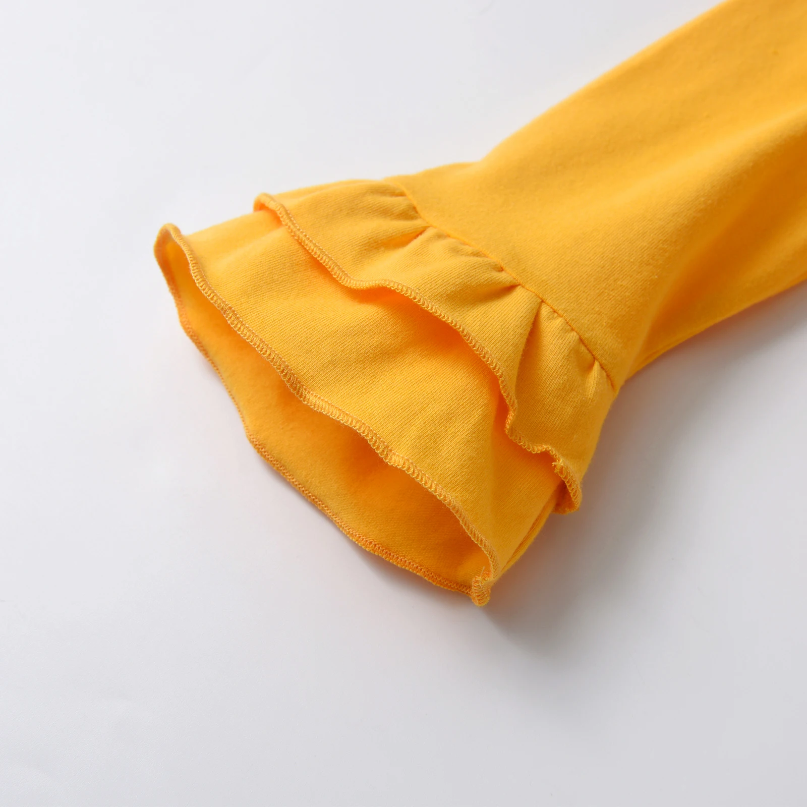 Хлопковый комплект детской одежды для девочек модный весенне-осенний топ с