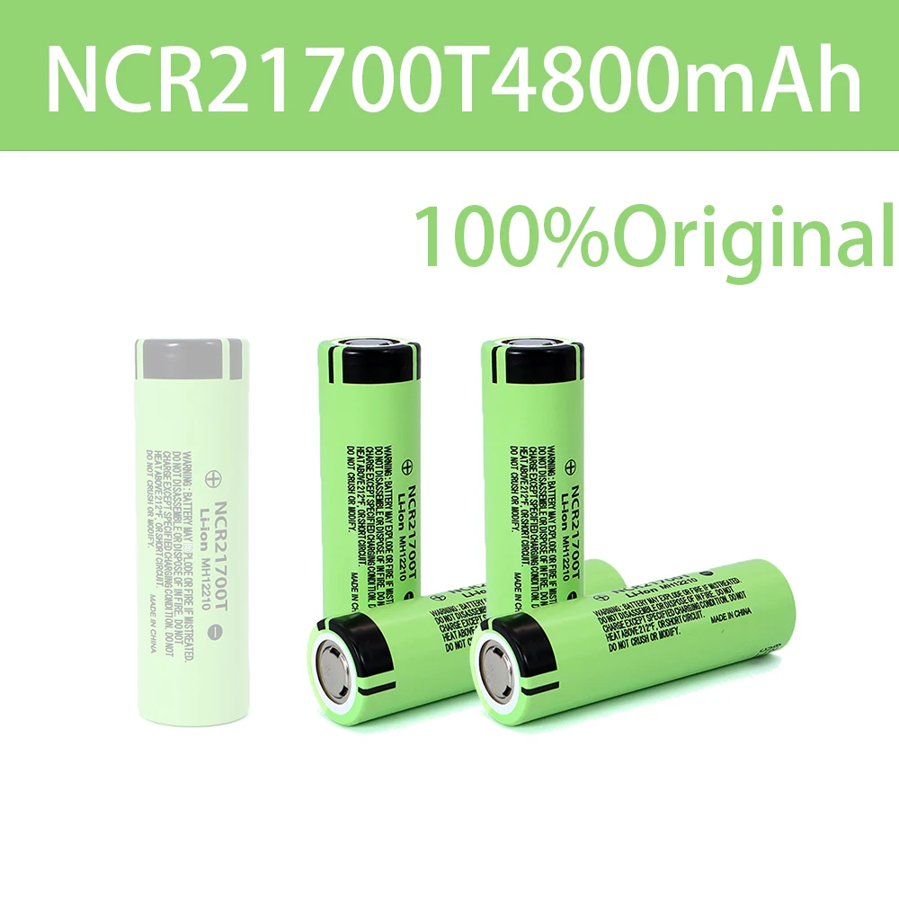 

Литиевая аккумуляторная батарея Panasonic NCR21700T 21700, 4800 мАч, 3,7 в, 40 А, с высоким разрядом, для фонарика высокой мощности, внешний аккумулятор