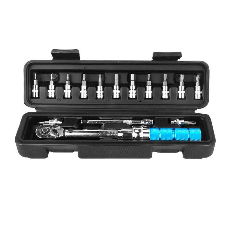 2-14NM Drive Torque Wrench 1/4''Drive Two-way Precision Ratchet Wrench Repair Spanner Key Bike Repair Torque Wrench