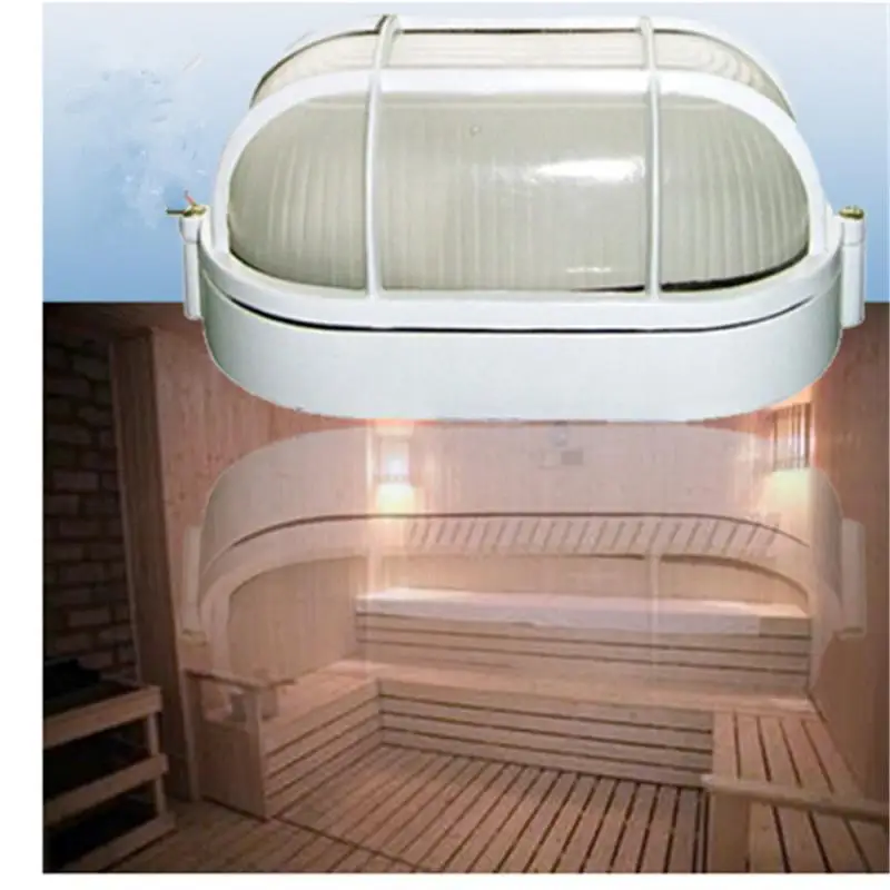 Светильник для сауны с защитой сеток - круглый/овальной формы