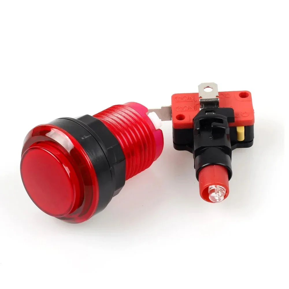 Полностью прозрачная кнопка для аркадных игр 28 мм 12 В 5