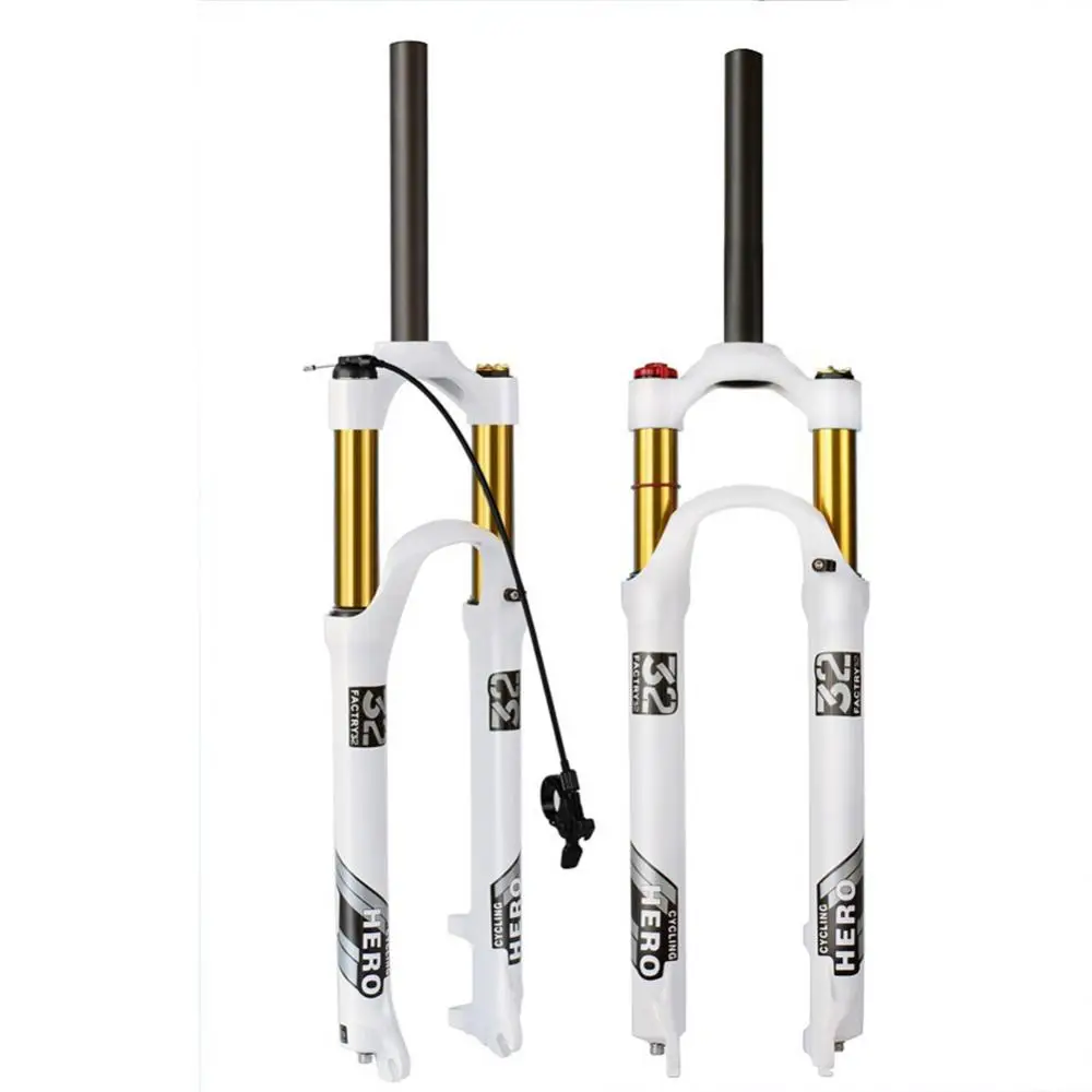 

Magnesium Alloy Bicycle Front Fork Wear Resistant Bike Brake Air Fork Bicycle Parts Shock Absorber Anti-skid Stability Durable