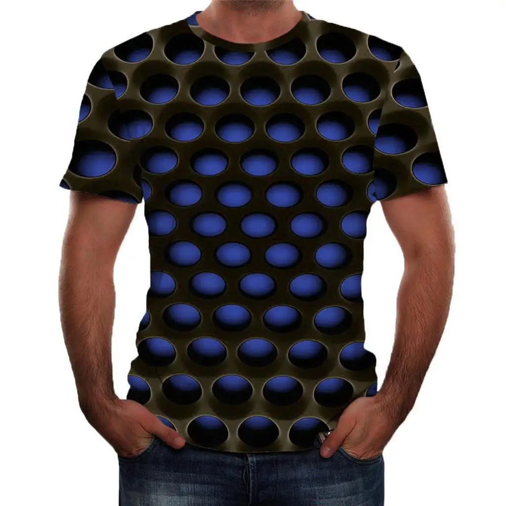 

Fashion Personality Men 3D Printed Short Sleeves T-Shirts Comfort Blouse Tops Tees