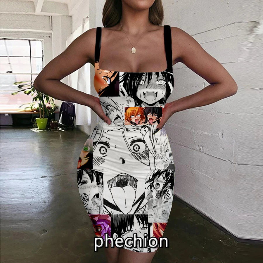 

Аниме платье phechion Ahegao с 3D принтом, женское модное платье без рукавов с лямкой на шее, женские платья, новая сексуальная женская одежда, пляжн...