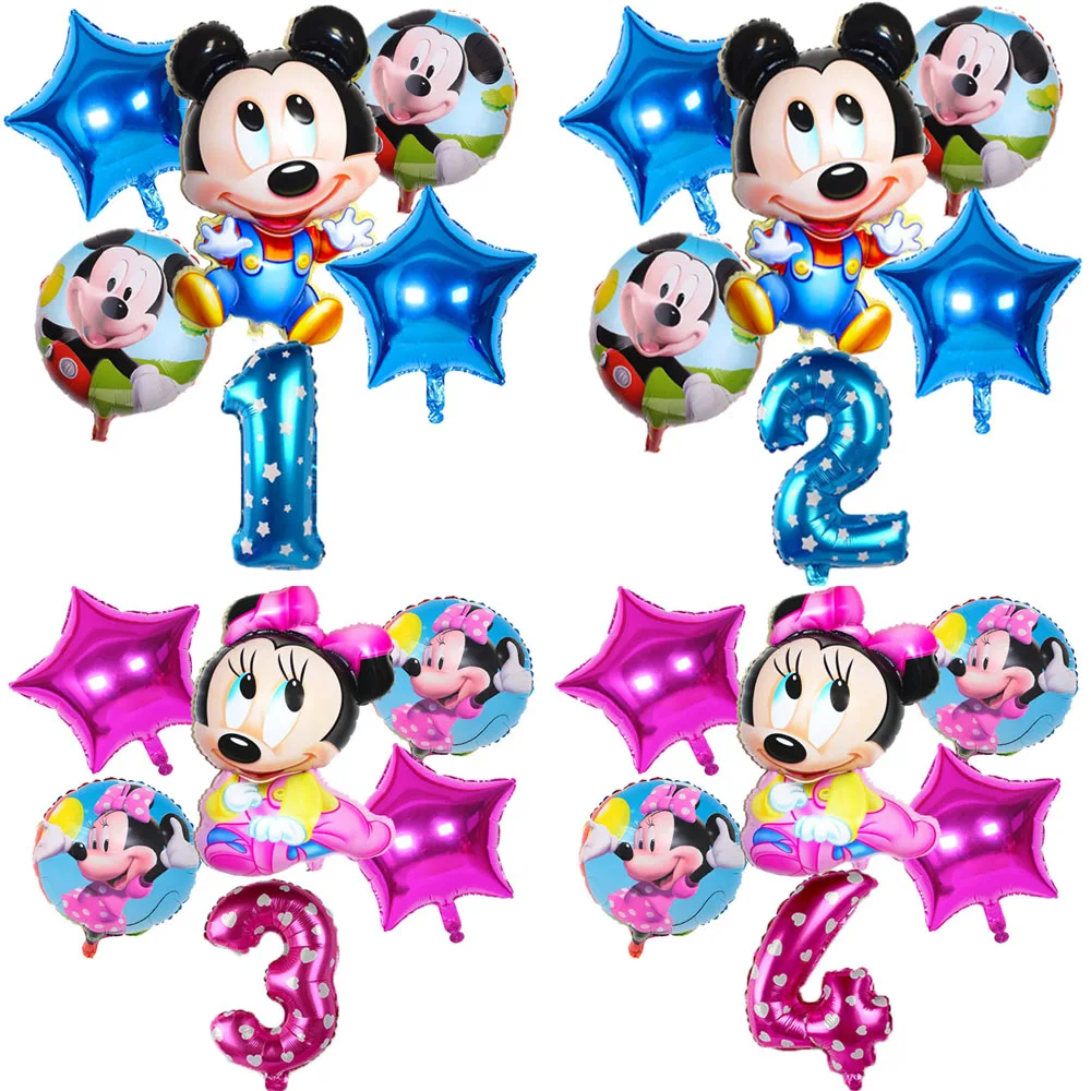 

Disney 6 Pcs Mickey Minnie Mouse Balloons Birthday Party Decorations Mickey Minnie Mouse Party Decorations Birthday Balloons New