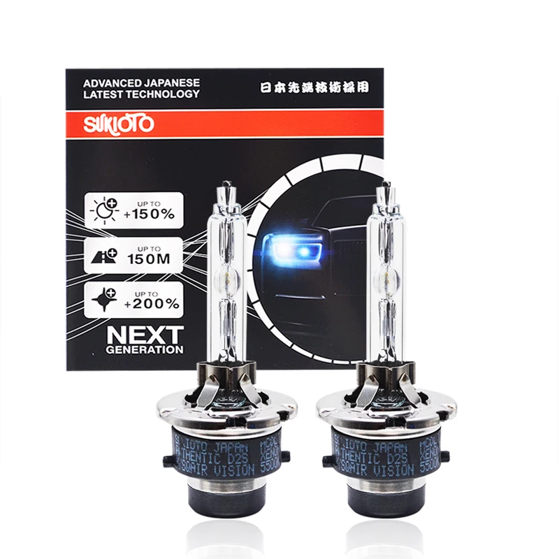 

2PCS SUKIOTO JAPAN DESIGN HID D4S D4R D2S D2R 35W Xenon Standard 5500K White Light 55W D2S D4S Auto Headlights For Lexus Toyota