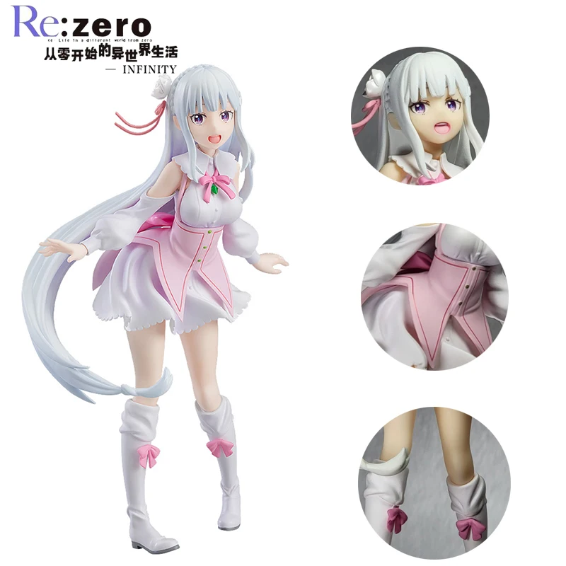 

Re0 Emilia Figure Re:life In A Different World From Zero Anime Figure 17Cm Toys Kawaii Hand Made Model Doll Ornaments Gifts