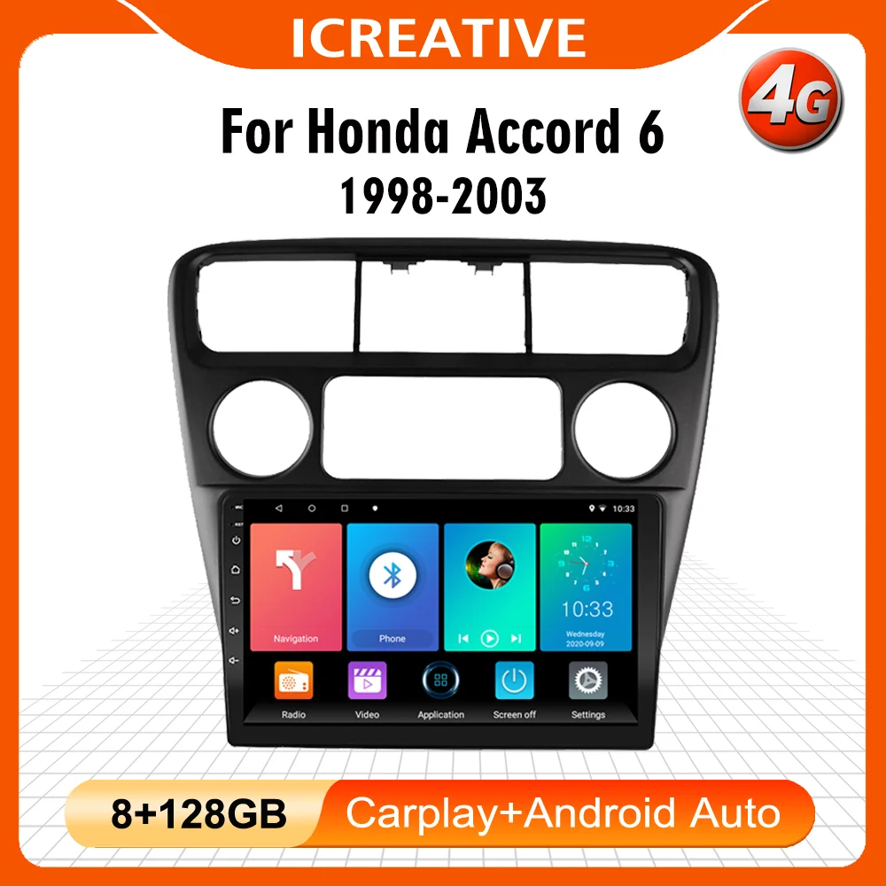 

For Honda Accord 6 1998-2003 2DIN Car Radio Multimedia Video Player Android 4G Carplay Navigation GPS Wifi FM Autoradio