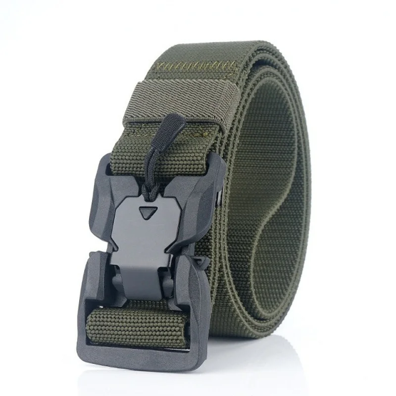 

New Tactical Belt Quick Release Magnetic Buckle Military Belts Soft Real Nylon Sports Accessories