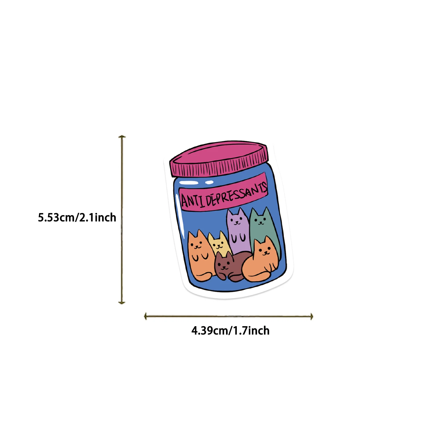 50 шт. антидепрессионные наклейки с кошками и животными сделай сам телефон гитара