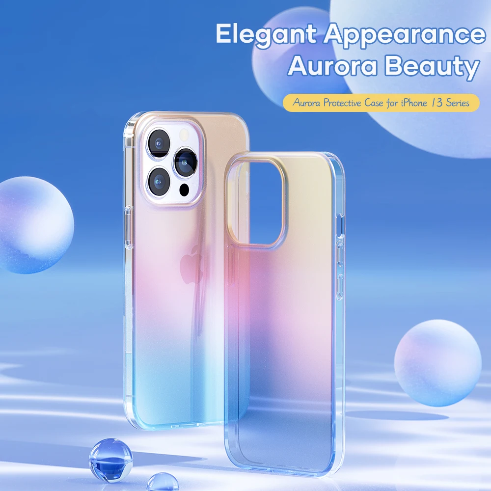 

Цветной градиентный чехол Aurora для iPhone 13 Pro Max, роскошный мягкий Ультратонкий матовый чехол для iPhone 13 Pro