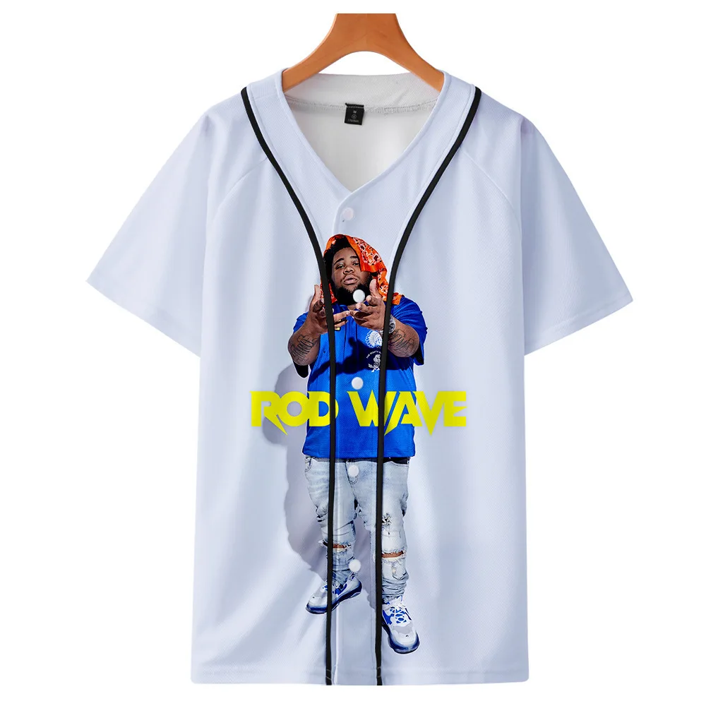 

Men Women Rod Wave 3D Print T-shirt Short Sleeve O-Neck Baseball Shirt Hip Hop Harajuku Streetwear Design Baseball Jersey