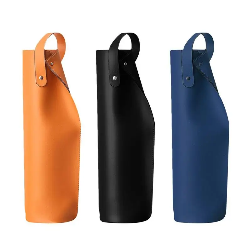 

Luxury PU Leather Wine Bottle Handy Bags Single Wine Bottle Favor Packaging Bags Champagne Wine Bottle Cover Carry Bag