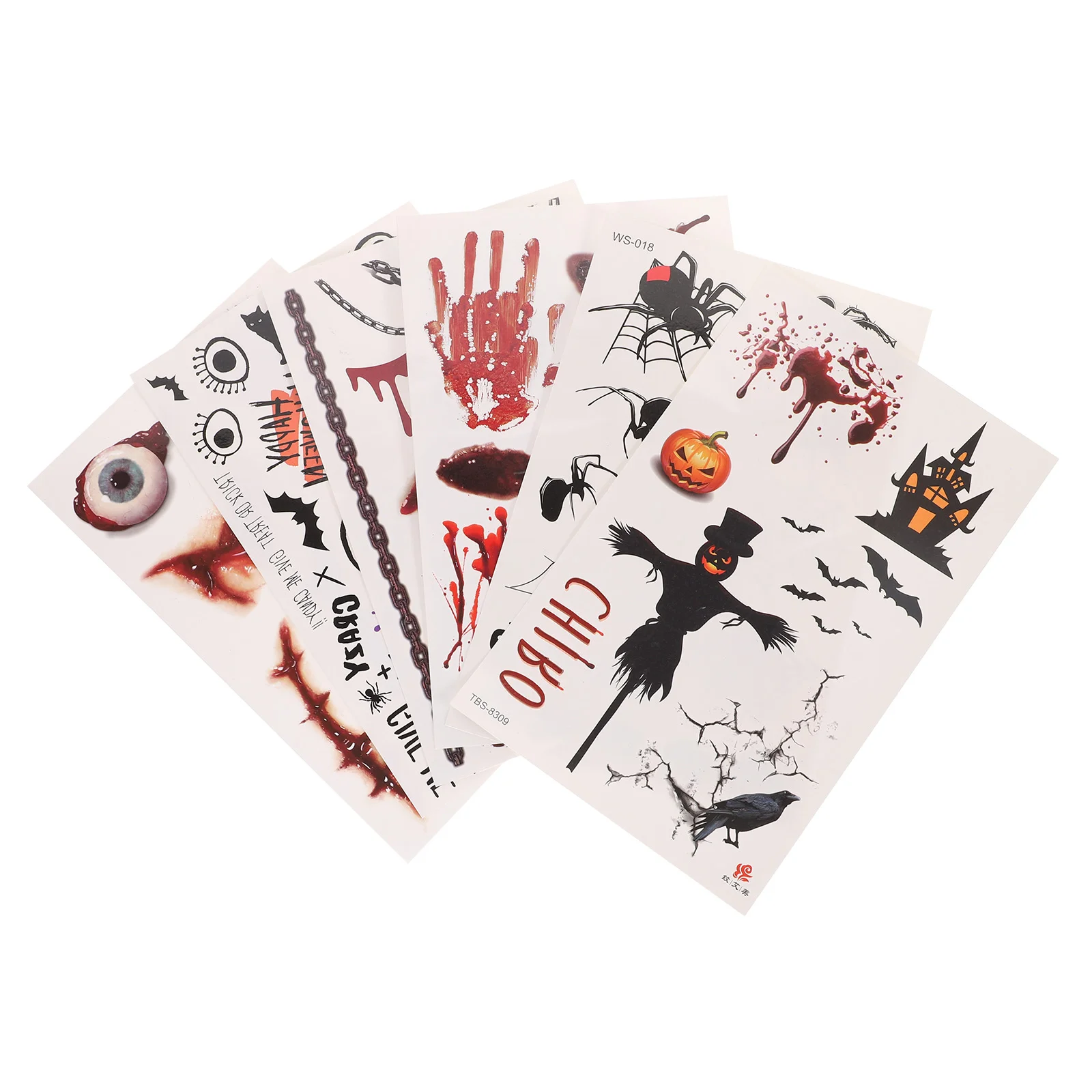 

Trick Treat Halloween Stickers Tattoo Fr Clothes Men Face Spider Temporary Tattoos 1 cent