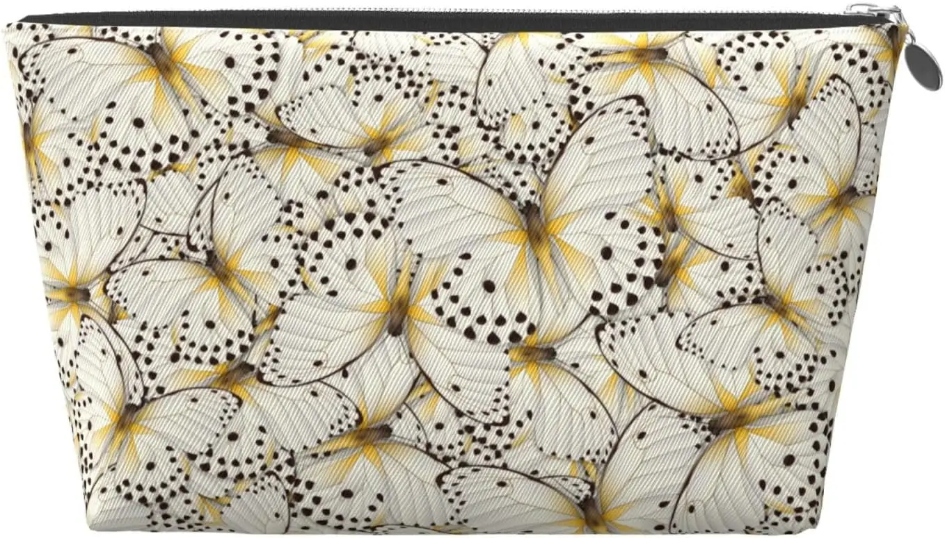 Женская косметичка с различными бабочками дорожный размер туалетные