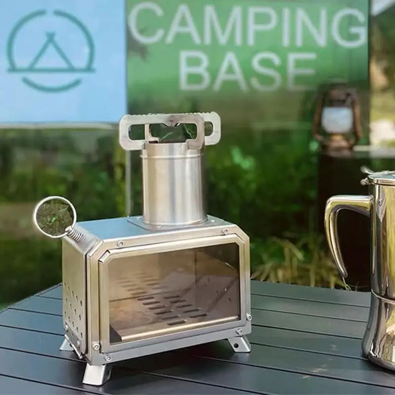 

Camping Stove Wood Burning Stove Stainless Steel Wood Stove Pipe Chimney Pipe Camping Wood Fire Stove Heating Stove Accessories