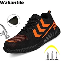 waliantile fold resistant non slip steel toe boots safety shoes men construction puncture proof indestructible work sneaker male