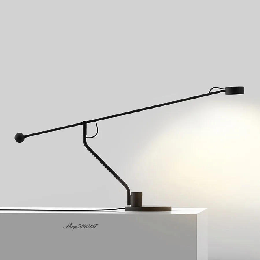 

Nordic Black Table Lamp Designer Balance Lamp Lights Study Reading Lamp Creative Desk Lamp for Living Room Bedroom Beside Lamp
