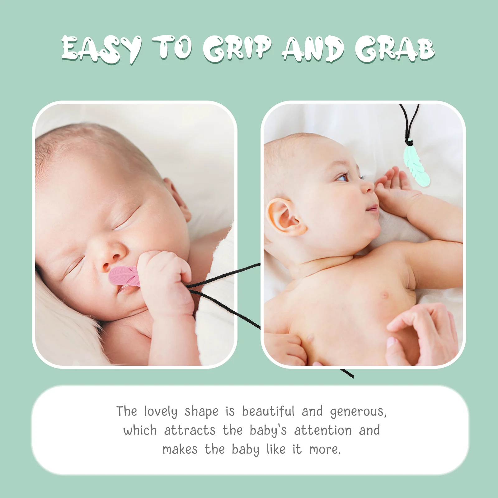 3 шт. силиконовое ожерелье детская игрушка для прорезывания зубов игрушки