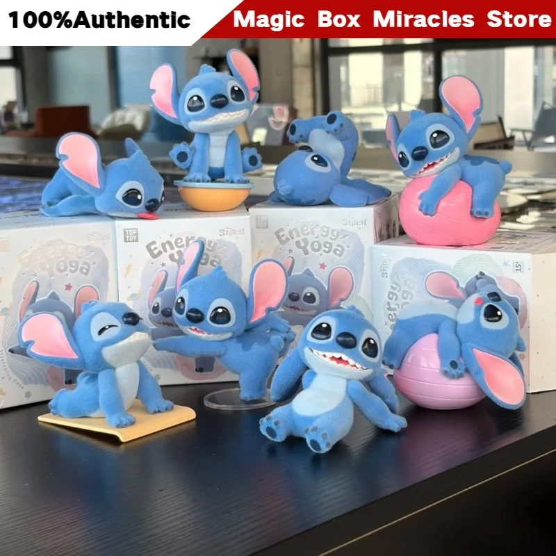Фото Оригинальная коллекционная фигурка Disney Stitch Energy Yoga Series в закрытой упаковке, модная игрушка, настольное украшение, подарок на день рождения №1