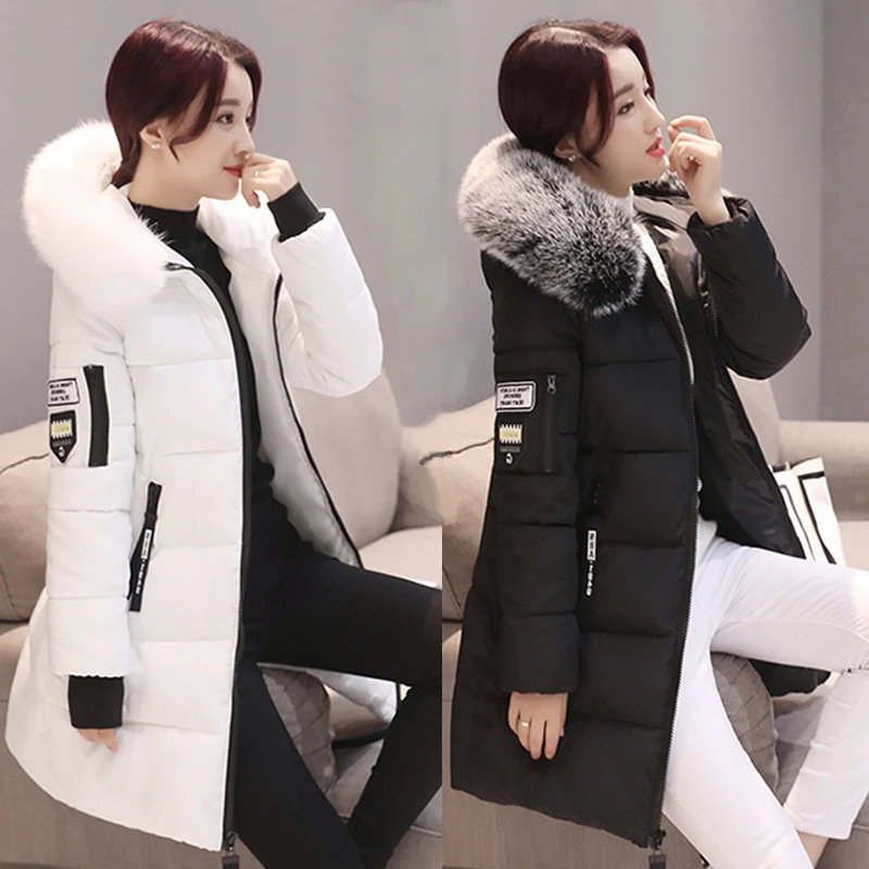 M-3XL Parkas Women Casual Long Coats Winter Thick Hooded Cotton Padded Coats Female Loose Puffer Parkas Ladies Oversize Outwear