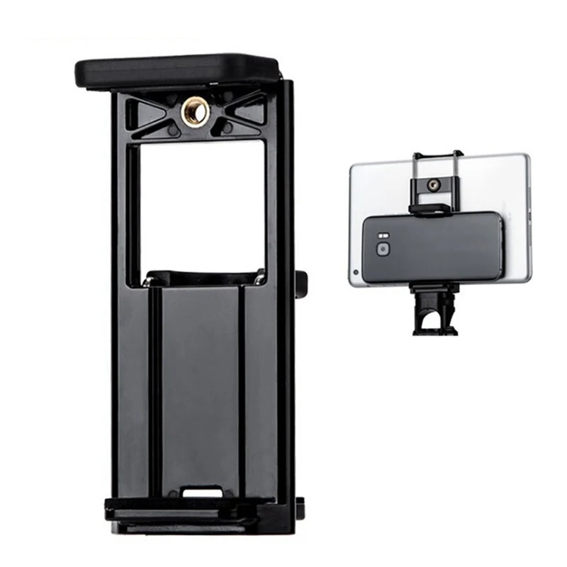 

Universal Tablet Phone 2 In 1 1/4" Tripod Mount Clamp Holder Bracket Selfie Clip Tablet Stand Holder