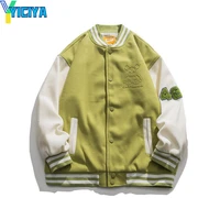 yiciya embroidery varsity jacket womens jacket spring 2022 long sleeve baseball oversized jacket bombers women bomber jacket